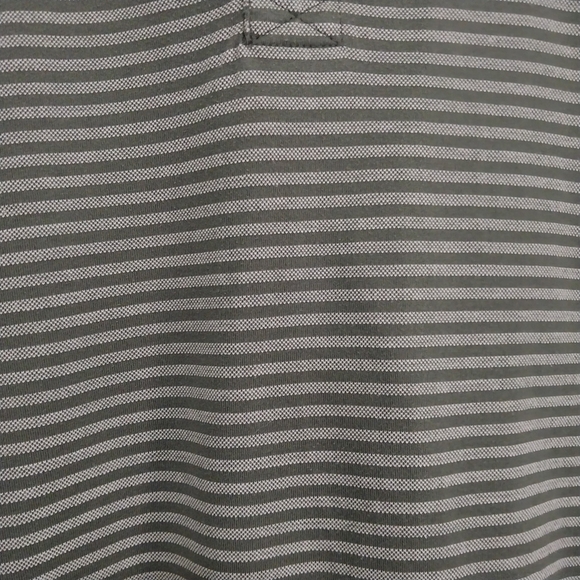 ADIDAS Polo Golf Shirt Men's Large Green Stripes 60s 2ply mercerized cotton - Picture 4 of 11